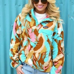 Mint Patagonia Synchilla Snap T Pullover Feather Dance Women’s Sz Large Worn 2x